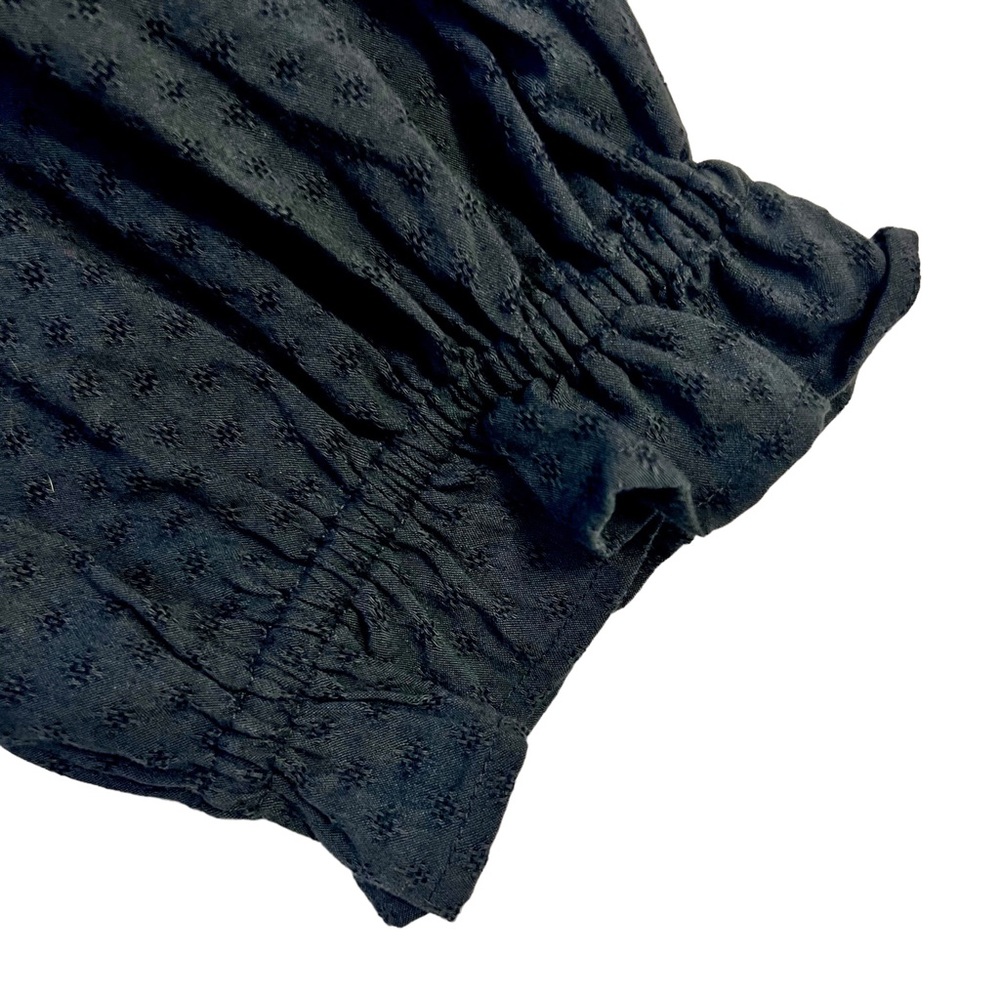 XL Eyelet Ruffle Long-sleeve Dress Dark Gray/Black Dark Cottagecore - Ravencore - Picture 6 of 11